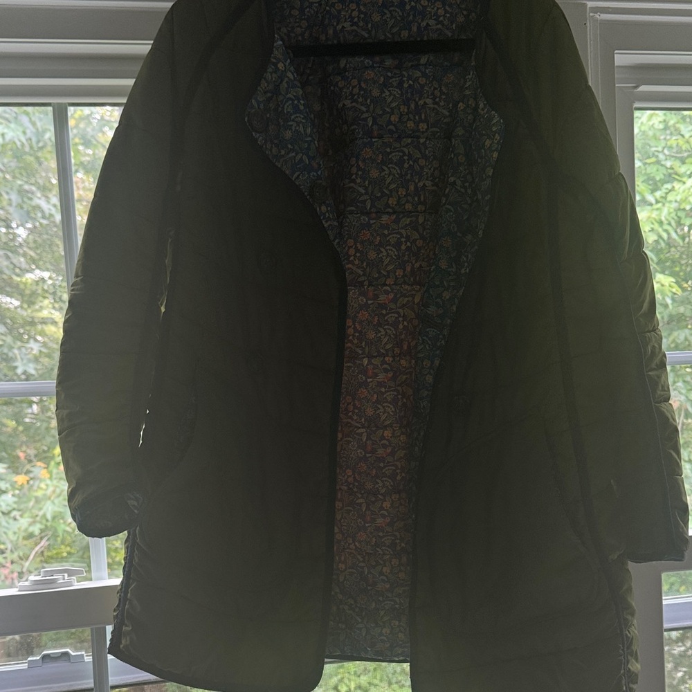 Jcrew Women's Green Quilted Reversible Jacket